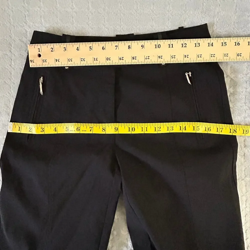 Jamie Sadock Golf Crop Pants Womens Size 2 Black 28x22 Tapered Leg 91301 NWT - Picture 10 of 16